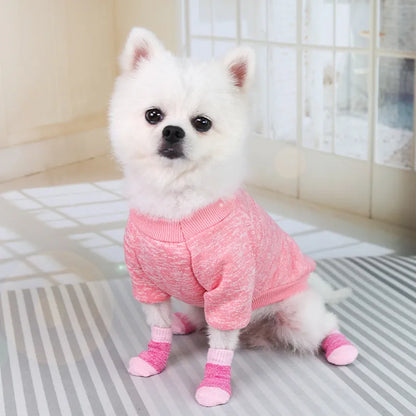 4Pcs Warm Puppy Dog Shoes
