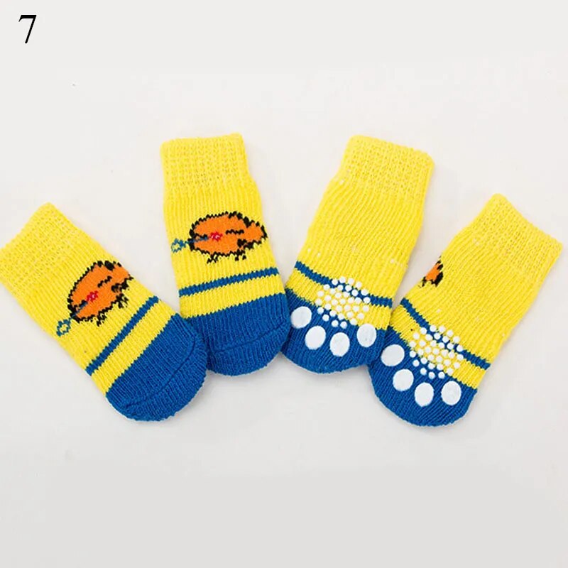 4Pcs Warm Puppy Dog Shoes