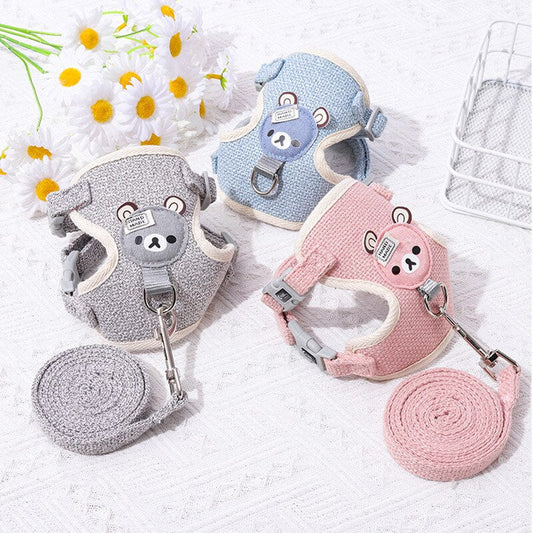 Small Pet Vest Breathable Leash
