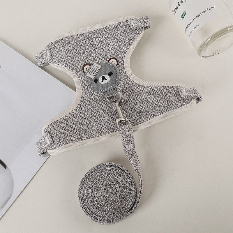 Small Pet Vest Breathable Leash