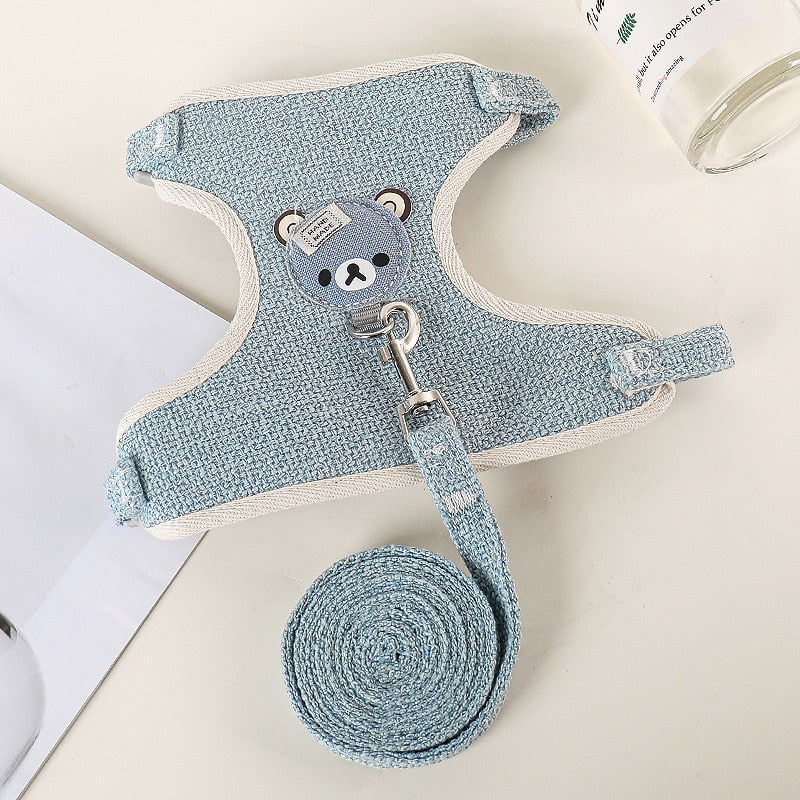 Small Pet Vest Breathable Leash