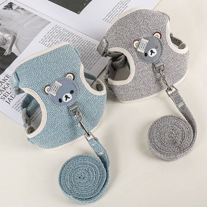 Small Pet Vest Breathable Leash