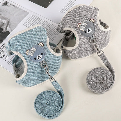 Small Pet Vest Breathable Leash