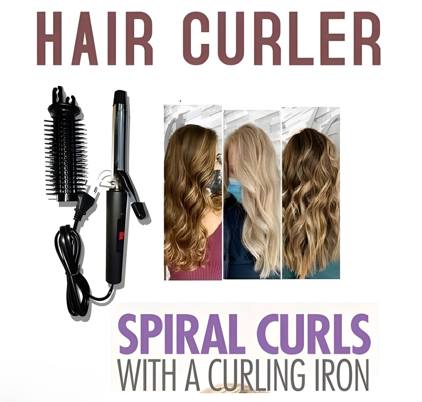 New N0va NHC-471B Hair Curling iron Rod for curly hairs